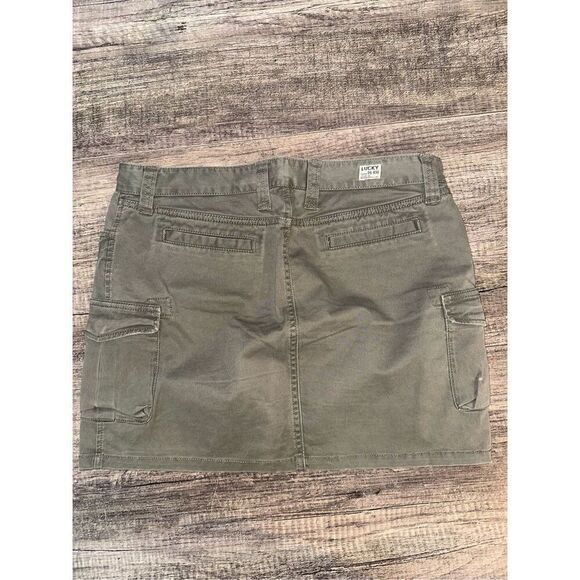 Lucky Brand Y2K Green Khaki Cargo Mini Skirt 8 - Picture 2 of 4